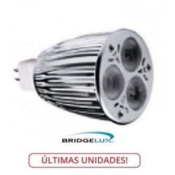 Lámpara LED MR16 6W Blanca Fría, Bridgelux